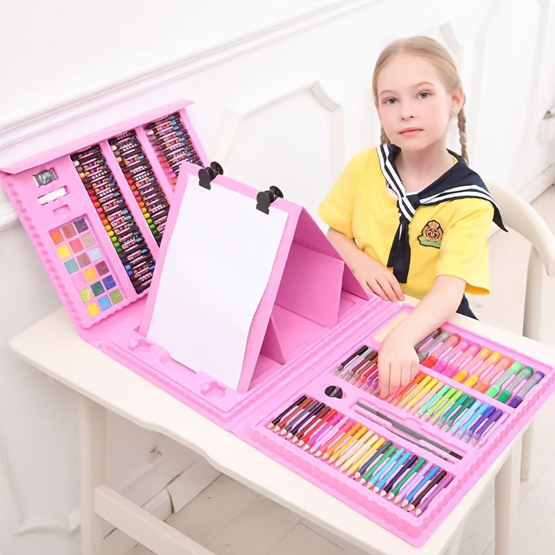 228 Piece Kids Art Supplies Set, Deluxe Painting & Drawing Kit with Oil Pastels, Crayons, Colored & Acrylic Markers, Watercolor Brushes & Drawing Pad, Gift for Kids