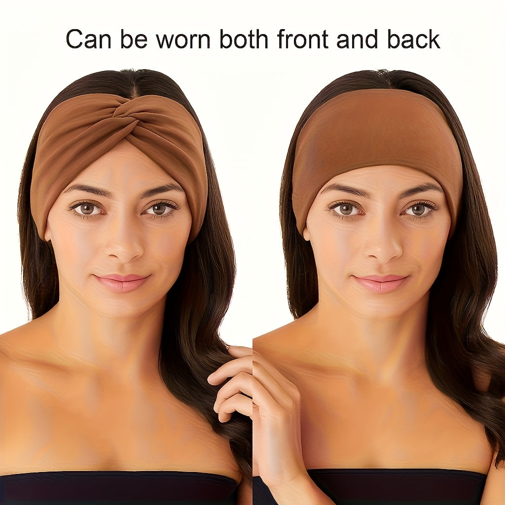20 Pcs Wide Sports Headband Set for Women – Elastic Absorbent Boho Knit Yoga Headbands for Fitness Running Cycling Basketball Daily Wear Bulk Hair Accessories Gift Set
