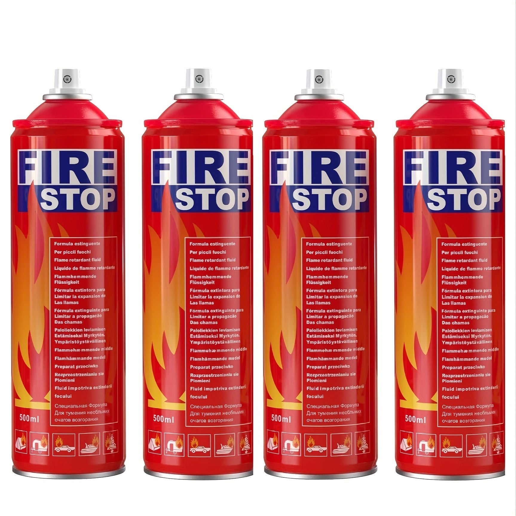 Portable Mini Fire Extinguisher for Home Car Kitchen Boat 4-in-1 Fire Stop with Mounting Bracket 2-Pack 4-Pack Essential Fire Safety for Every Room and Vehicle