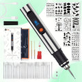 Electric Engraving Pen Kit 57 Accessories - USB Rechargeable Cordless Engraver with 21000 RPM, 3-Speed Control, 90-Min Battery, for Metal, Glass, Wood, Stone & Jewelry - DIY Craft Gift