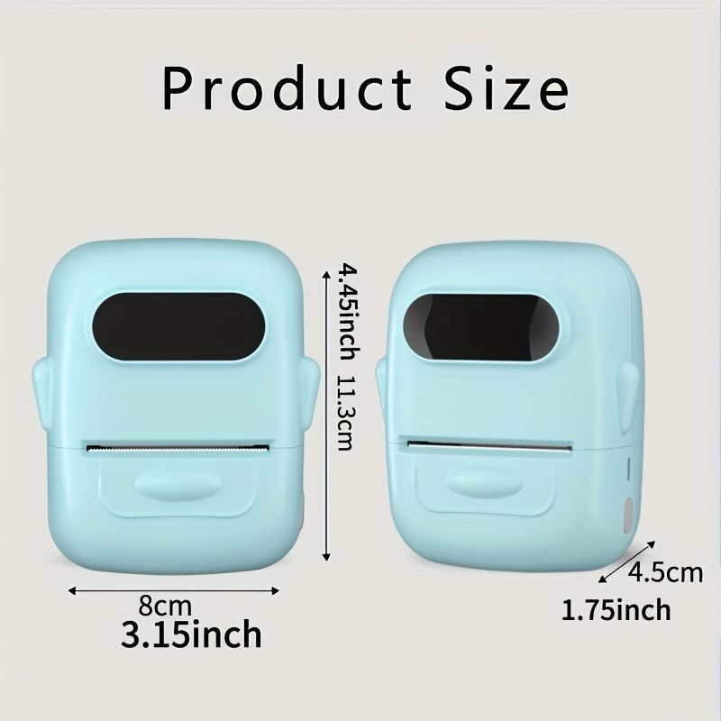 Marklife P50 Portable Bluetooth Thermal Label Printer Wireless Label Maker for Home Office Clothing Jewelry Food Retail Android iOS Compatible Includes 40x30mm Label Roll Blue Pink Yellow
