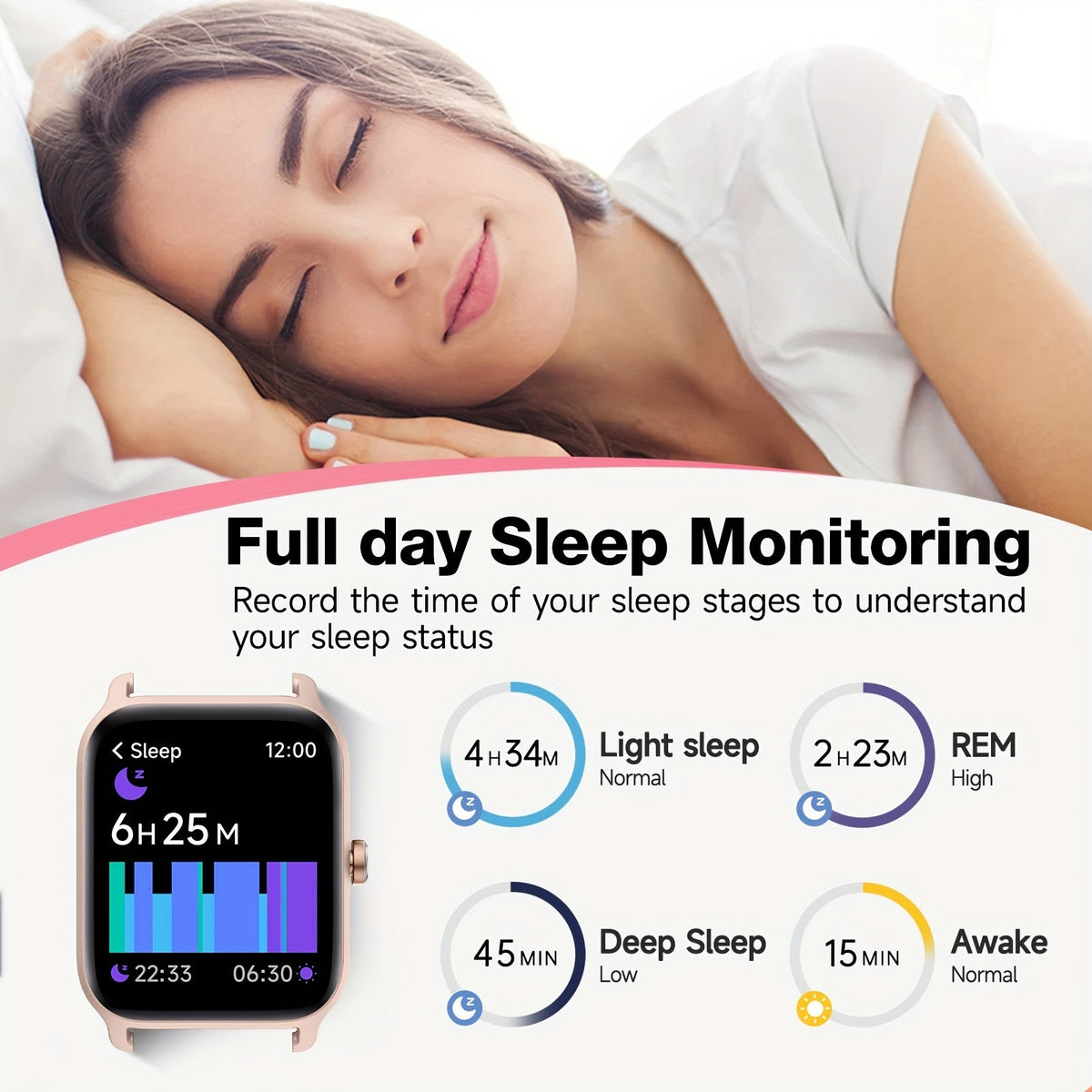 FAWEIO Smart Watch with Alexa & Wireless Calling – 1.8" HD Touchscreen Fitness Tracker, 100+ Sports Modes, Heart Rate SpO2 Sleep Monitor, Compatible with iPhone & Android for Women & Men