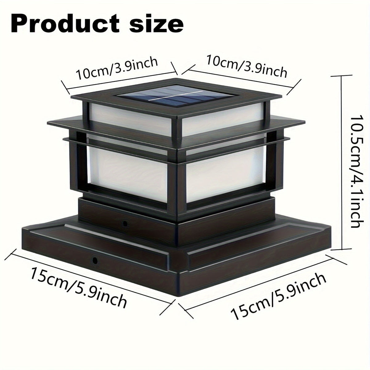 Solar Post Cap Lights 6 Pack Outdoor LED – Waterproof Dusk-to-Dawn Auto On/Off Solar Fence Post Lights for Deck, Porch, Patio, Garden, Stair & Yard Decoration