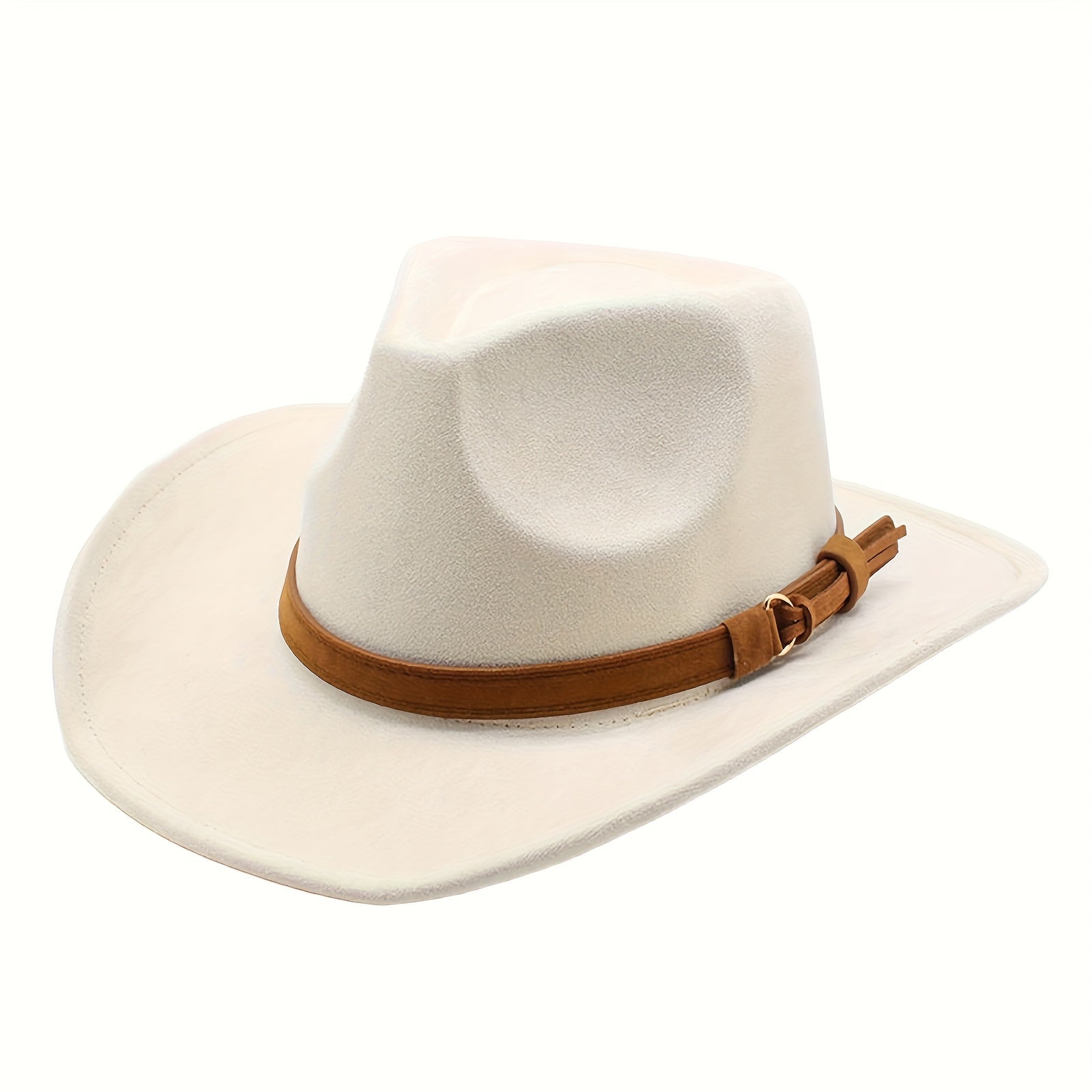 Wide Brim Western Cowboy Hat Unisex Retro Fedora Style – Outdoor Travel Beach Festival Costume Hat for Men Women, 7 Colors Brown Black Khaki Beige Grey White
