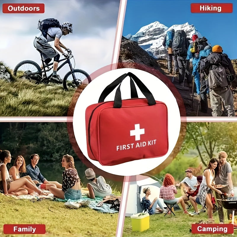 22-Piece Portable First Aid Kit for Car Travel Camping Hiking Compact Emergency Medical Rescue Kit with Bandages Gauze Antiseptic Wipes for Home Office Outdoor Adventures Lightweight Zip Bag