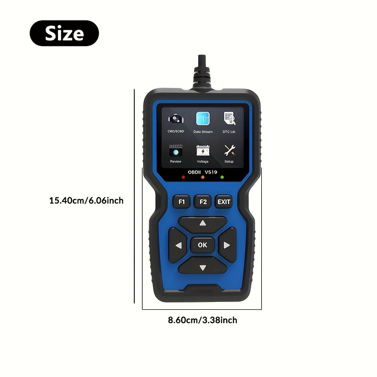 OBD2 Scanner Code Reader Plug-and-Play Car Diagnostic Tool Read Clear Engine Codes Live Data Freeze Frame I/M Readiness Emissions Test All OBDII Vehicles 1996+ No Battery Blue | Nova Mart