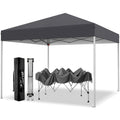 10x10 Pop Up Canopy Tent UPF 50+ Heavy Duty Steel Frame 3 Height Settings Waterproof Instant Canopy with Carry Bag for Backyard Patio Beach Camping Party Market Space Gray Black Blue Red Dark Gray Forest Green
