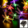 Solar Dragonfly String Lights Outdoor 236 Inch 30 LED – Waterproof 8 Modes Solar Fairy Lights for Garden, Patio, Balcony, Yard, Christmas & Holiday Decoration