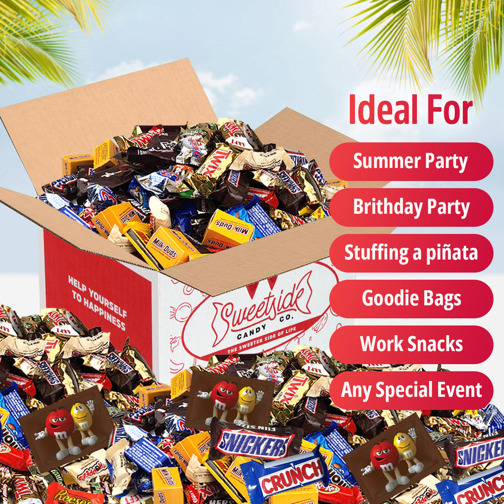 Bulk Assorted Chocolate Candy Variety Pack – Mixed Chocolate Assortment Bag Individually Wrapped, Ideal for Party Candy Bowls, Holiday Gifting, Office Sharing & Snacking