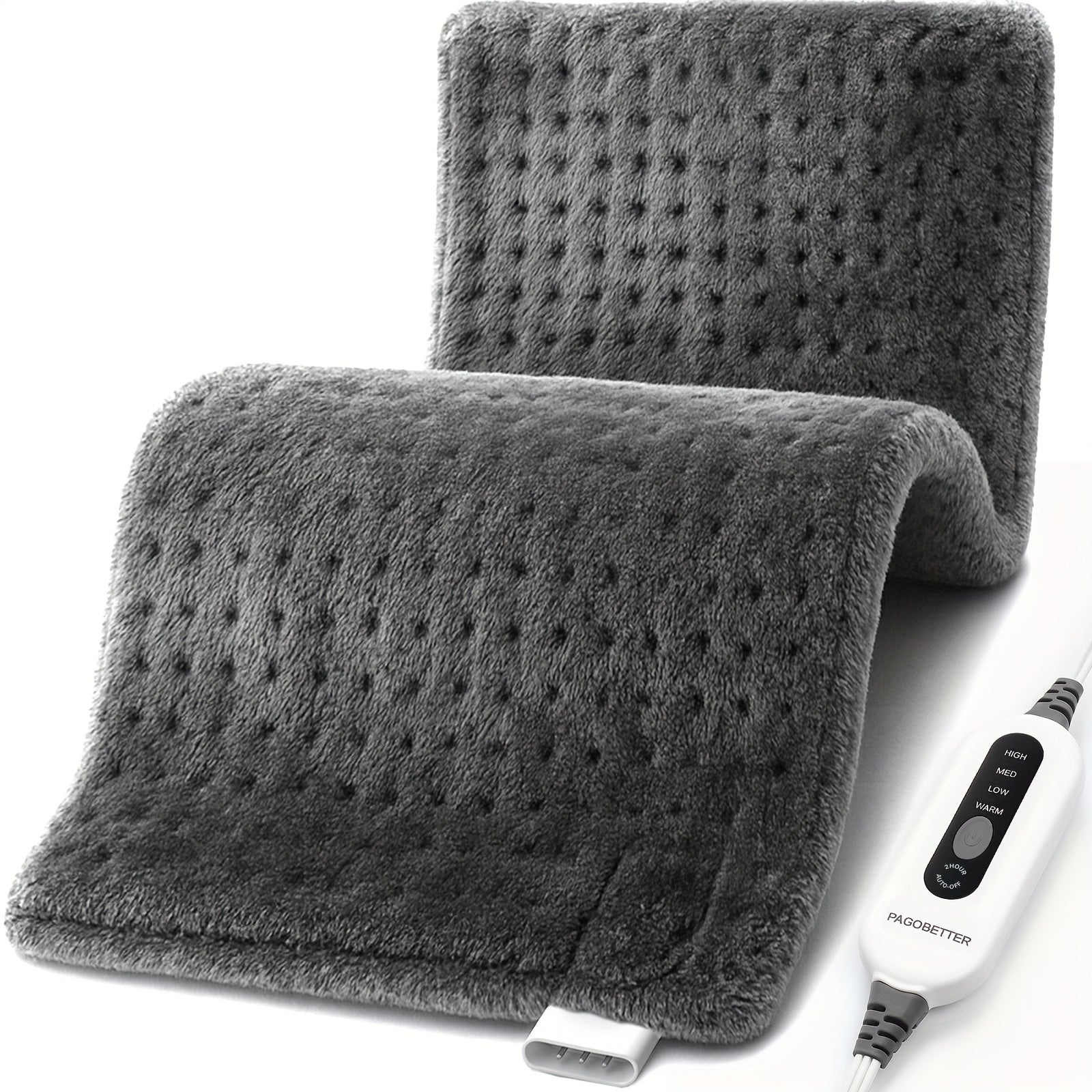 Heating Pad for Back Neck Shoulders & Cramps Ultra Soft Flannel – 6 Heat Settings Dry & Moist Heat Auto Shut-Off Machine Washable Electric Pad, 3 Sizes 12x15 12x24 17x33, Pain Relief Gift for Mom