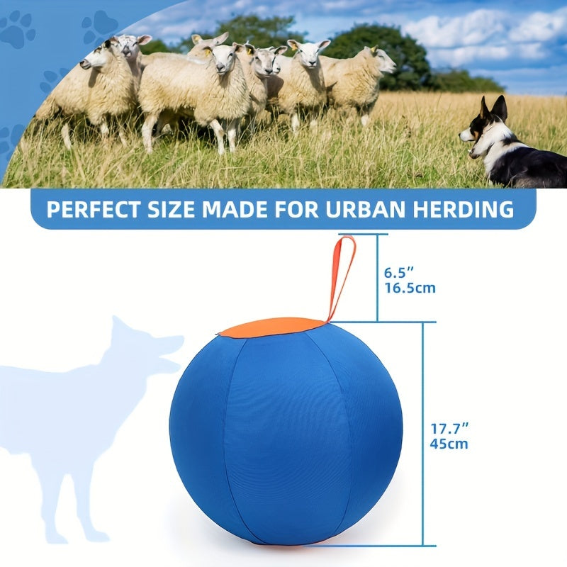 Inflatable Dog Herding Ball Toy Large – Interactive Push & Chase Training Ball for Dogs, Anti-Boredom Exercise for Bulldogs, Golden Retrievers & Australian Shepherds, No Battery