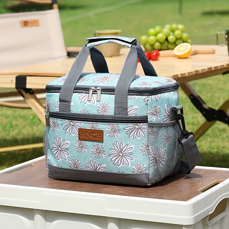 Insulated Lunch Bag Foldable Portable Thermal Bento Box Tote Leakproof Aluminum Foil Lining Keeps Food Cold Fresh for Work Travel Picnic School