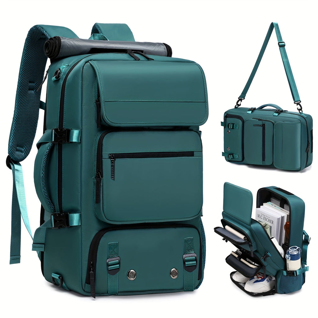 17 Inch Laptop Backpack Large Capacity – Airline Approved Travel Bag with Shoe Compartment, Multi-Pocket Business Work Backpack for Men, Durable Nylon, Hiking & Camping, Small & Large Sizes