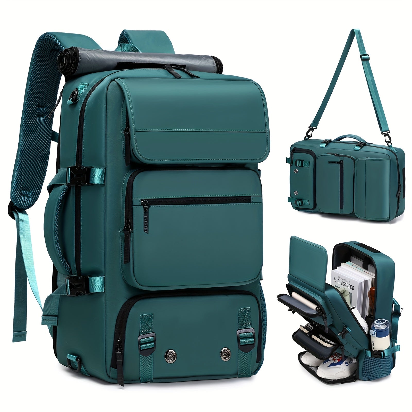 17 Inch Laptop Backpack Large Capacity – Airline Approved Travel Bag with Shoe Compartment, Multi-Pocket Business Work Backpack for Men, Durable Nylon, Hiking & Camping, Small & Large Sizes
