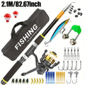 Fishing Rod and Reel Combo Complete Beginner Kit – Medium Light Spinning Rod with Hard & Soft Baits, Ambidextrous Reel, Tackle Included, Full Starter Set for Adults & Kids