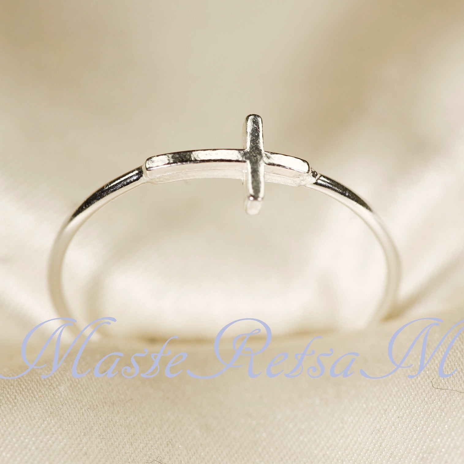 Handmade 925 Sterling Silver Cross Ring Christian Faith Jewelry US Standard Sizes Artisan Crafted Thin Band Daily Wear Religious Gift