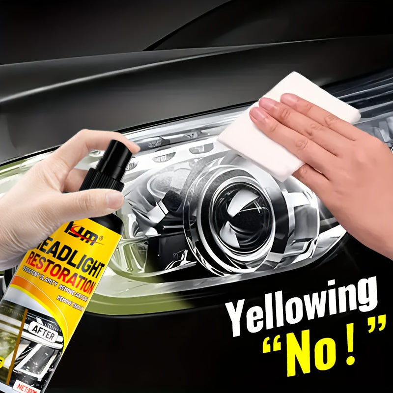 Headlight Restoration Kit – Removes Yellowing & Oxidation, Restores Clarity to Foggy Headlights, Long-Lasting UV Protection, Easy DIY Cleaner & Restorer for Cars, Trucks, SUVs & Motorcycles