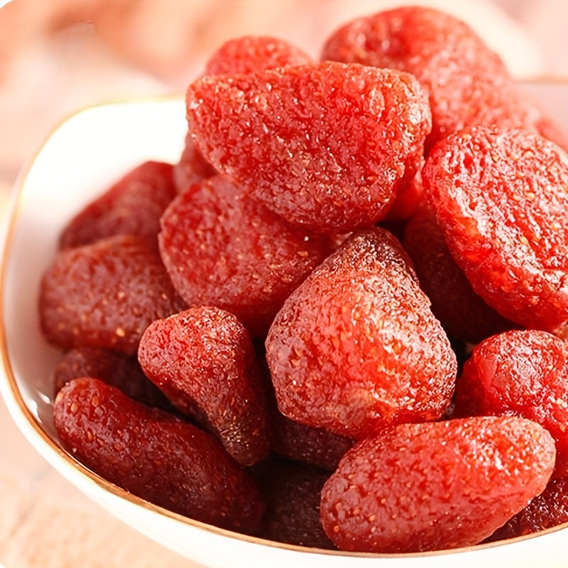 Dried Strawberries Snack 3 Bags Pack Low Sugar Natural Gluten Free Fruit Snack for Office Parties Holidays