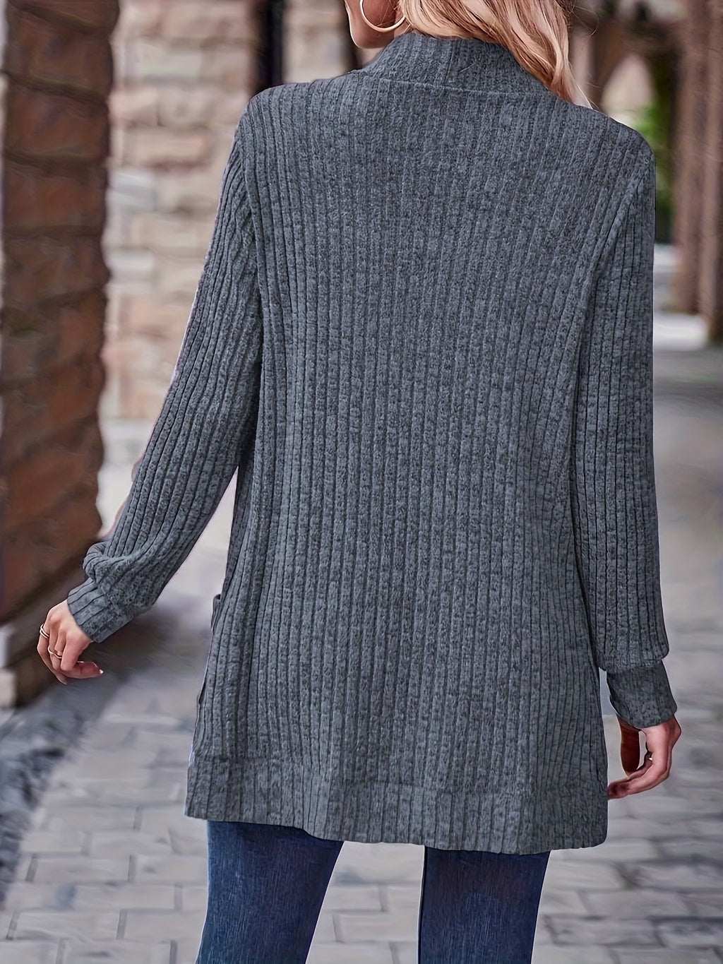 Loose Casual Long Sleeve Blouse Women Solid Color Pocket Splicing Relaxed Fit Top 10 Colors S-XXL Spring Fall Everyday