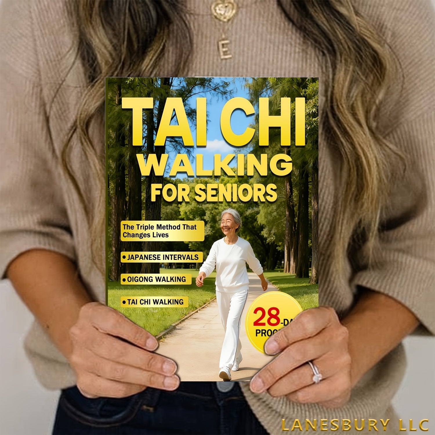 Tai Chi Walking for Seniors Book – 28-Day Triple Method for Gentle Weight Loss with Japanese Interval Walking & Qigong, Low-Impact Fitness Guide for Older Adults