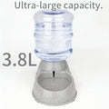 Automatic Gravity Pet Feeder and Water Dispenser 1 Gallon 3.8L - No Battery BPA-Free PP, Hands-Free Gravity Feeding Station for Cats and Small Medium Dogs, Perfect Pet Gift