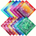 12pcs Tie-Dye Paisley Headbands Bulk Set – Vibrant Gradient Colors Boho Hip-Hop Retro Style Unisex Hair Scarves, Decorative Stitching Headscarves for Women Men Teens Festivals Outdoor Daily Wear