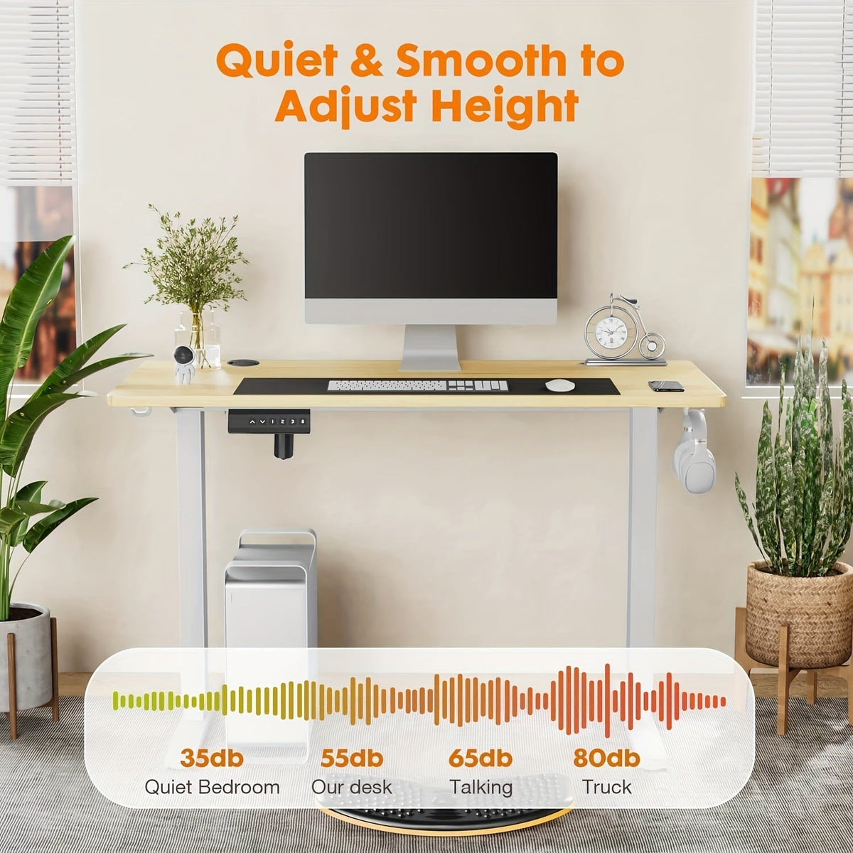 Electric Standing Desk Height Adjustable 40 48 55 63 Inch – Sit Stand Up Desk with Memory Controller & Anti-Collision, Ergonomic Home Office Gaming Workstation, 5 Colors