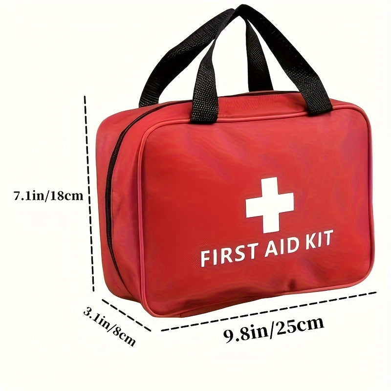 22-Piece Portable First Aid Kit for Car Travel Camping Hiking Compact Emergency Medical Rescue Kit with Bandages Gauze Antiseptic Wipes for Home Office Outdoor Adventures Lightweight Zip Bag