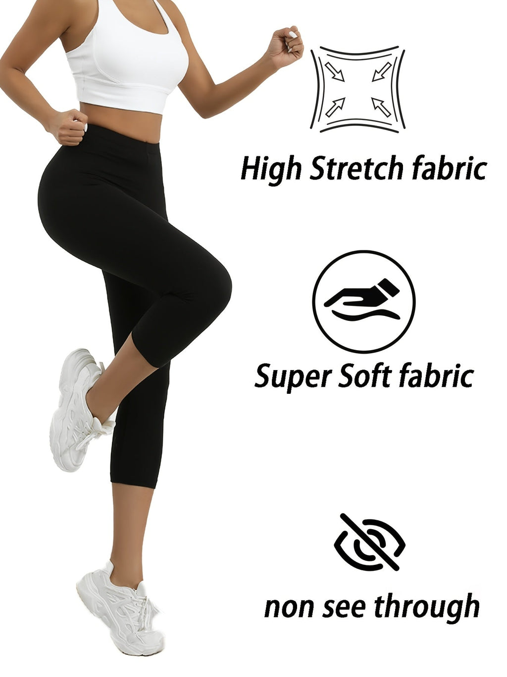 Women's Capri Leggings 5 Pack High-Elastic Opaque Non-See-Through 7/8 Length – 92% Polyester Workout Pants for Gym Running Yoga Pilates, Machine Washable, XS-XXL Mixed Colors