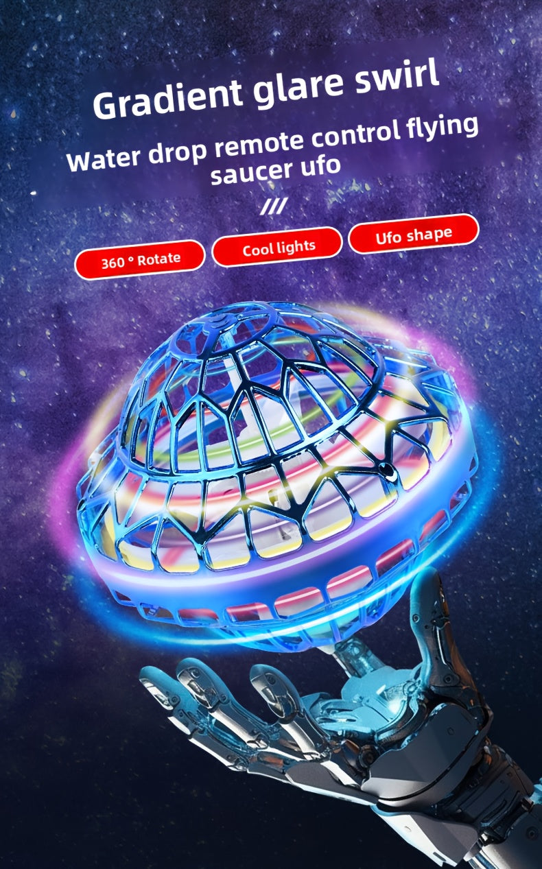 UFO Magic Flying Ball Toy with LED Light – Hand Control Boomerang Hover Ball Intelligent Remote Gesture Control Outdoor Indoor Game Party Gift for Kids Boys Girls Halloween Christmas