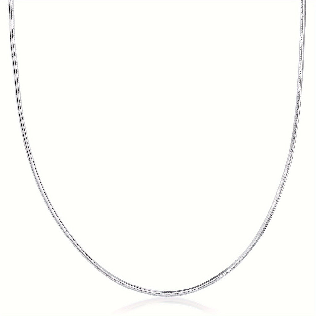 925 Sterling Silver Snake Chain Necklace for Women Men – Flexible Thin Serpentine Link Chain 1mm 2mm Unisex Minimalist Jewelry Gift 16 20 22 24 Inch