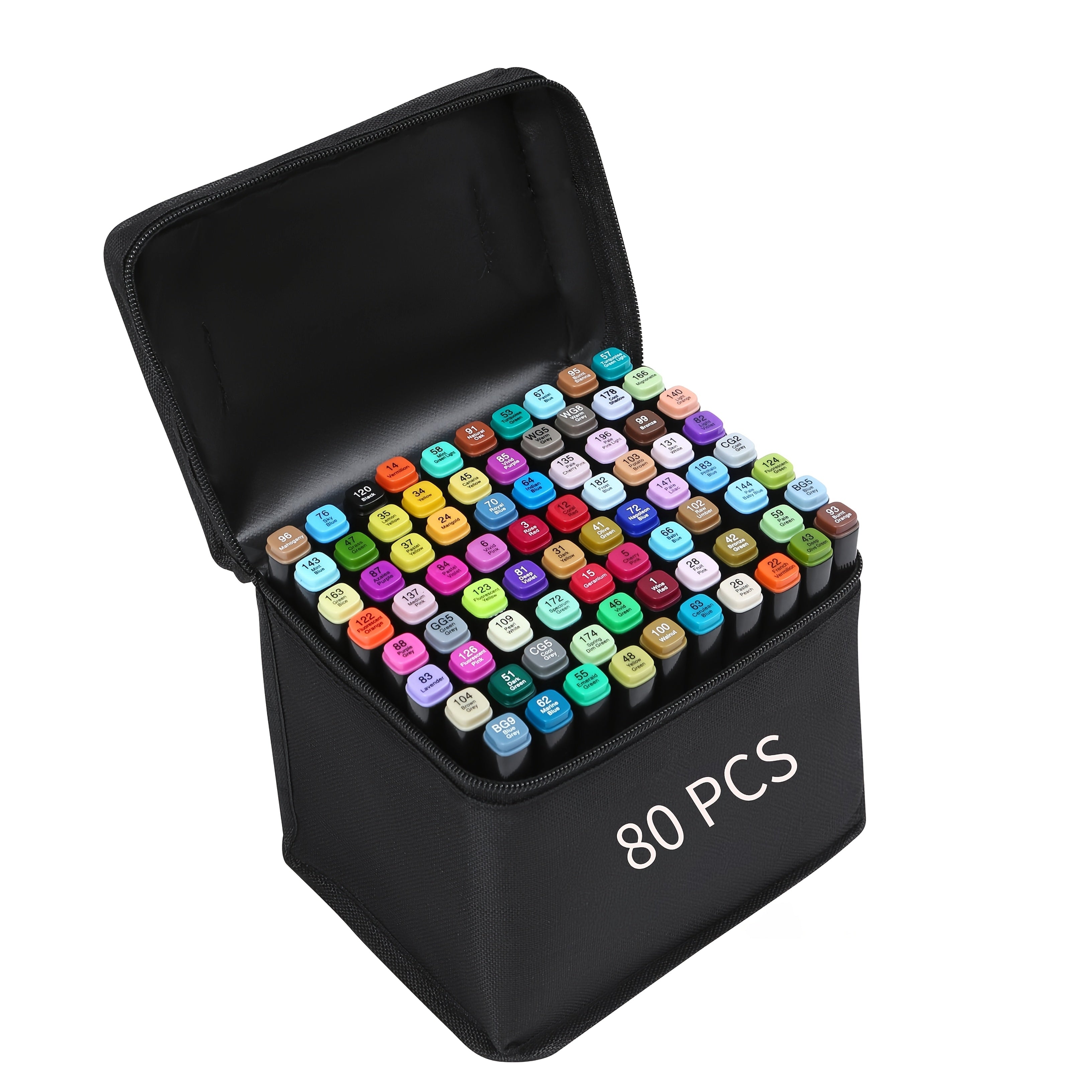 Dual Tip Art Markers Set 45 to 262 Colors with Stand Option – Blendable Alcohol Brush and Fine Tip Markers for Adult Coloring Drawing Sketching Illustration Manga and Painting – Beginner to Professional Artist Supplies