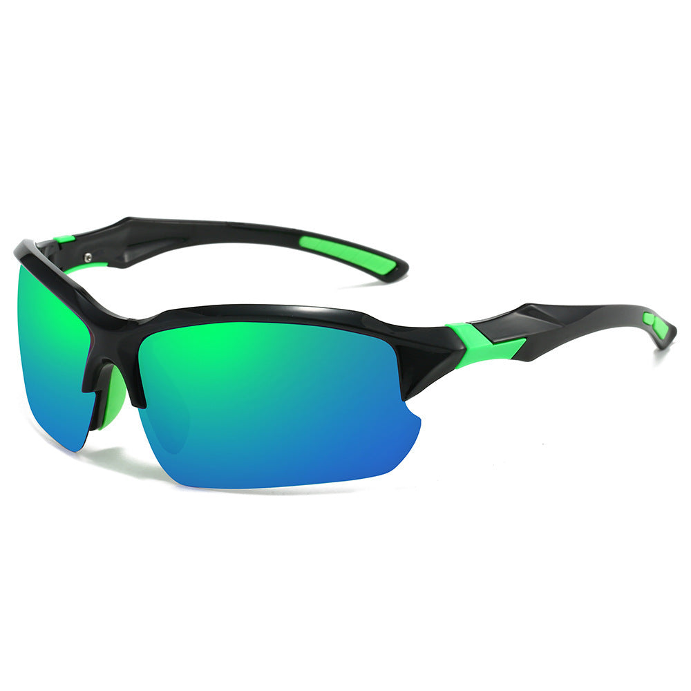 Half Frame Polarized Sports Sunglasses for Men UV400 Protection Lightweight Goggles for Skiing Driving Running Fishing Outdoor Activities 3-Pack or 10-Pack