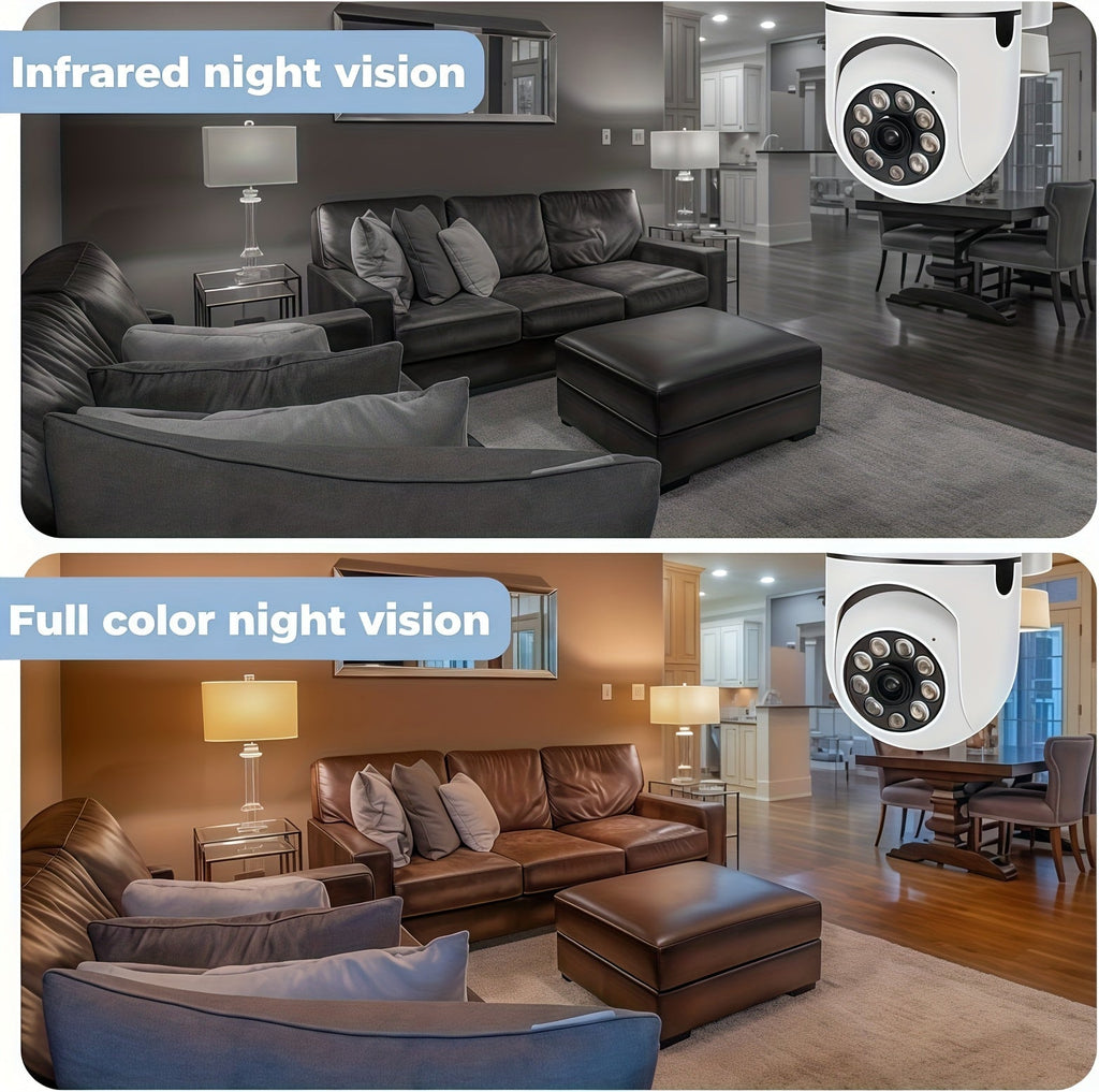 6-Pack 1080P Full HD WiFi Security Camera with 355° Panoramic Rotation – Night Vision, Two-Way Audio & Motion Detection Alerts, Wireless Indoor Home Security Camera System, USB Powered, Smartphone Compatible