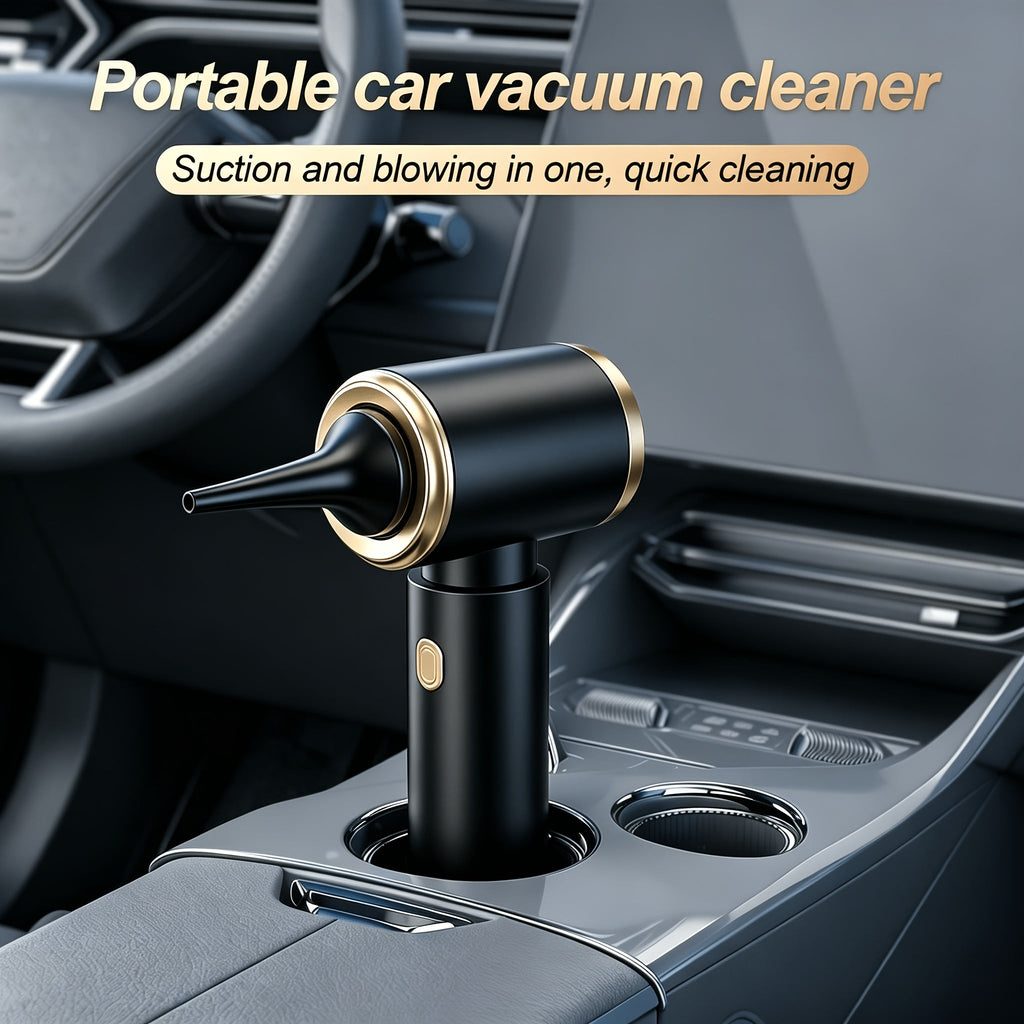 8000Pa Portable Car Vacuum Cleaner – Handheld Auto Vac with Blow & Suction Functions, Gap Cleaning Tools, High-Efficiency Strong Suction for Car, Office & Home Cleaning
