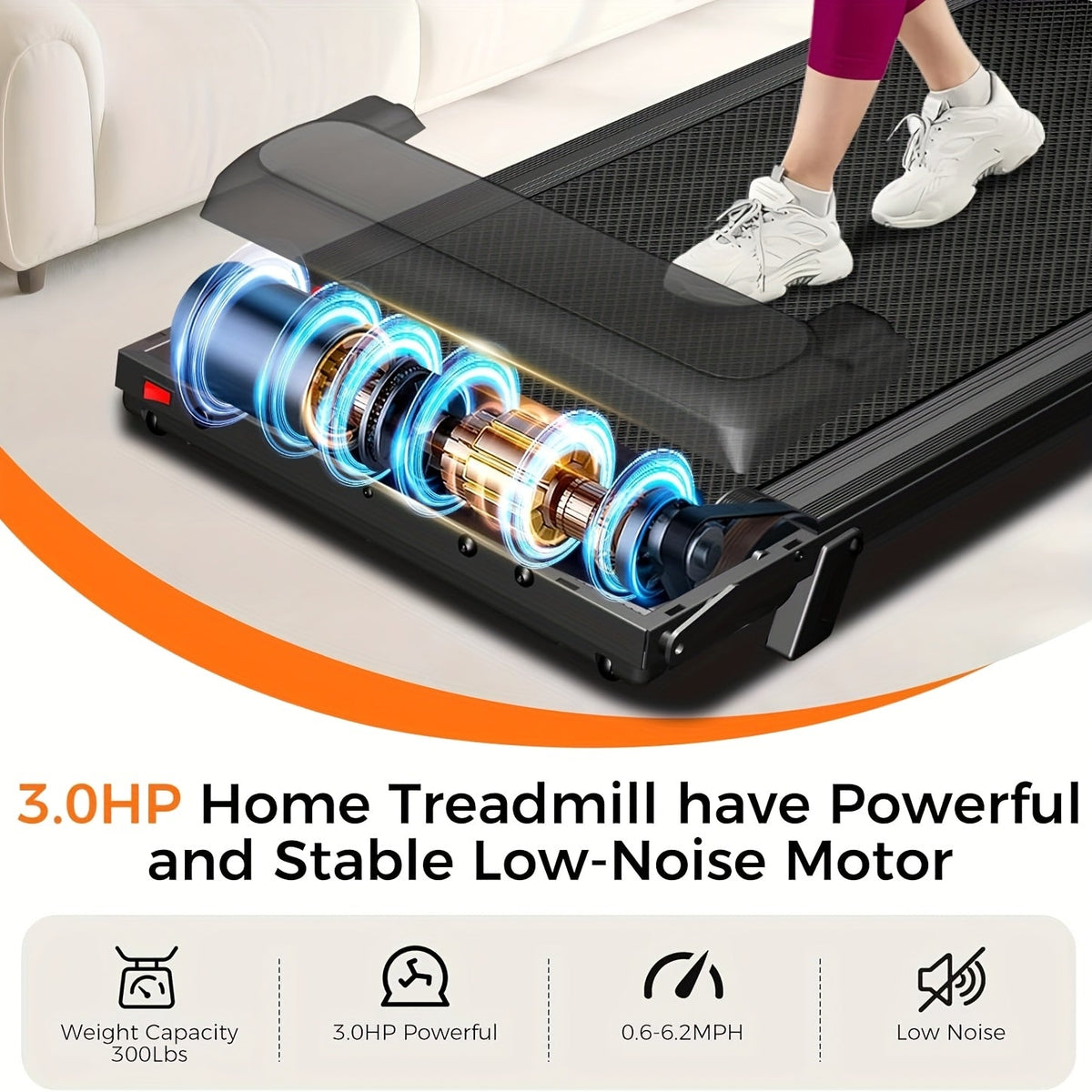Foldable Treadmill 3-in-1 with 14% Incline & 3.0HP Quiet Motor – Portable Home Treadmill 300 LBS Capacity, Walk Jog Run Modes, Compact Walking Pad for Home Gym Apartment