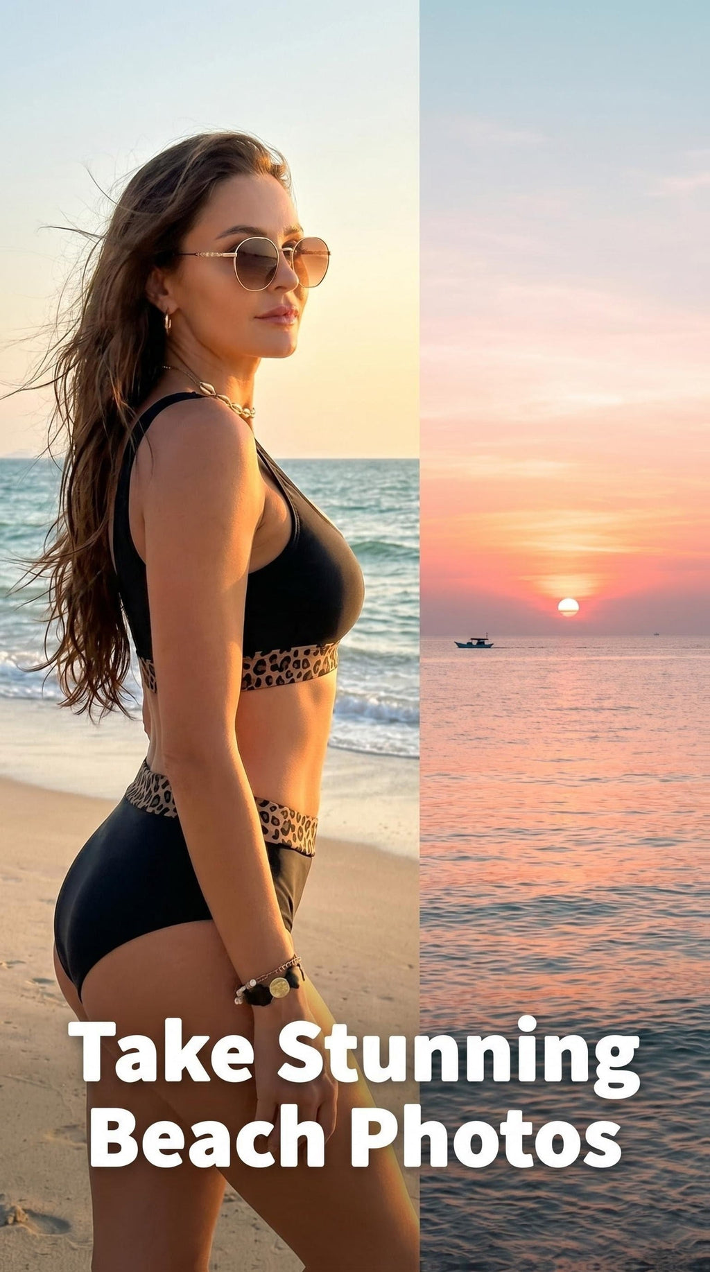 Women's High-Waisted Leopard Print Bikini Set Crop Top Square Neckline Retro Sexy Color Block Slimming 2-Piece Swimsuit Beach Pool Vacation S M L XL Black