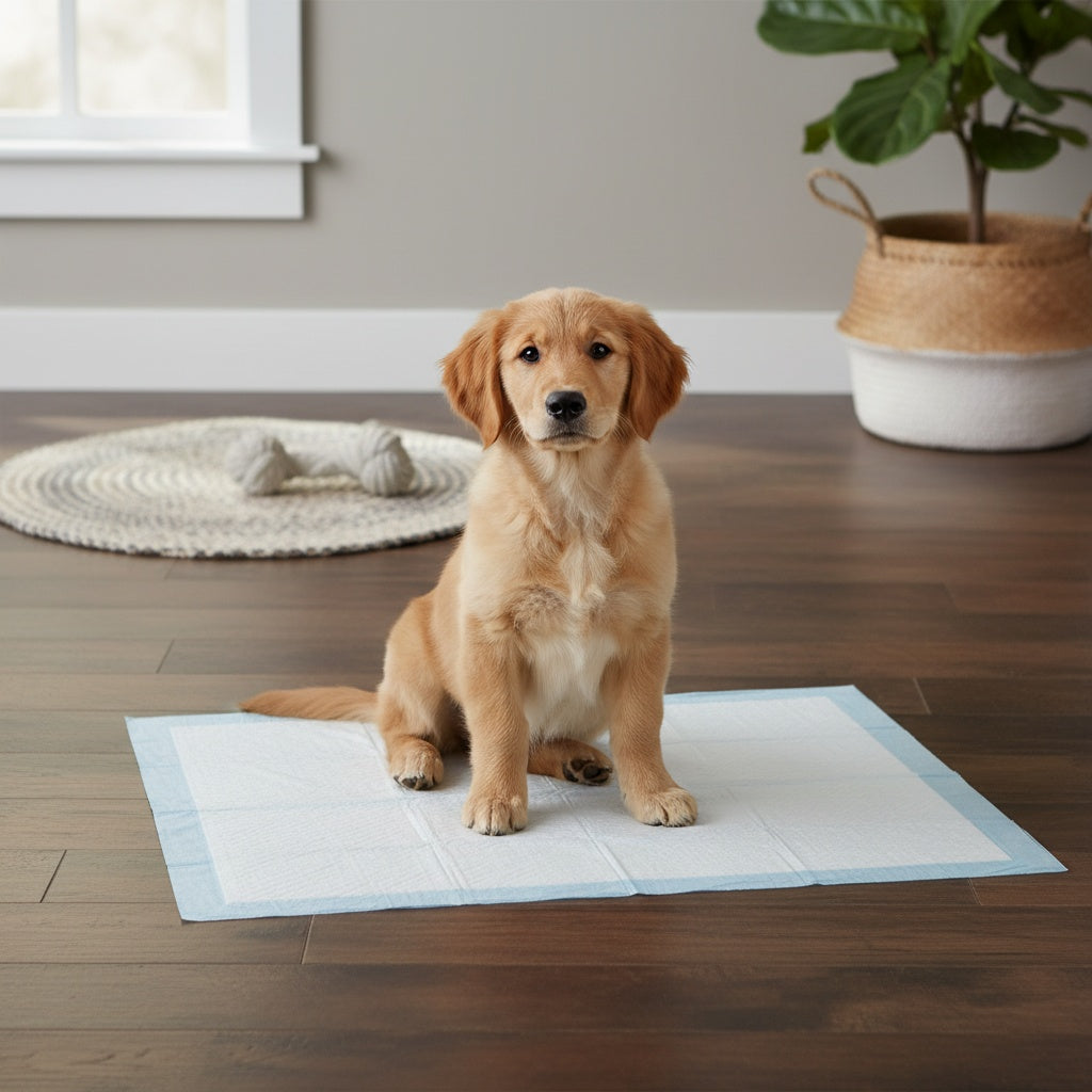 Super Absorbent Dog Pee Pads 23.6x23.6 Inch for Puppy Training & Indoor Pet Toilet Use – Leak-Proof Odor-Control Training Pads, 50/100/200/400 Count Bulk Value Packs