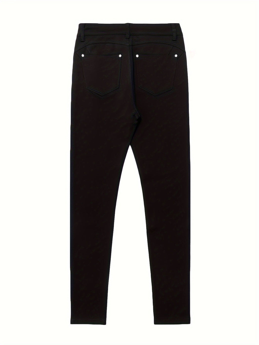 High Waist Stretch Skinny Jeans Women Metal Button Detail Street Style Slim Fit Denim Pants 10 Colors S-XXL