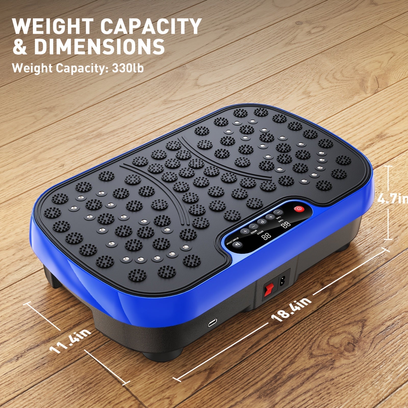 Vibration Plate Whole Body Workout Machine for Lymphatic Drainage – Silent Motor Adjustable Speed Home Gym Fitness Platform for Weight Loss Muscle Toning in White & Black