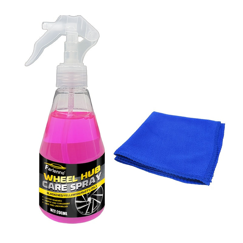 Wheel Cleaner & Iron Remover Spray 6.76oz Brake Dust Remover Restores Shine Prevents Corrosion Safe for Alloy Chrome Painted Steel Wheels Easy Trigger Spray Car Wheel Detailing Cleaner