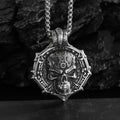 Gothic Skull Pendant Necklace for Women – 316L Stainless Steel, White K Plated, Non-Magnetic, Tarnish-Resistant, Edgy Statement Jewelry for Everyday & Special Occasions