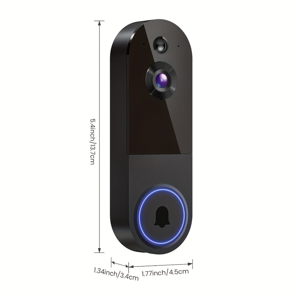 Wireless Doorbell Security Camera 1080P HD | 166° Panoramic View, Auto Tracking, Night Vision, Spotlight, Two-Way Audio, Person & Vehicle Detection, 2.4G WiFi – 1pc or 2pcs