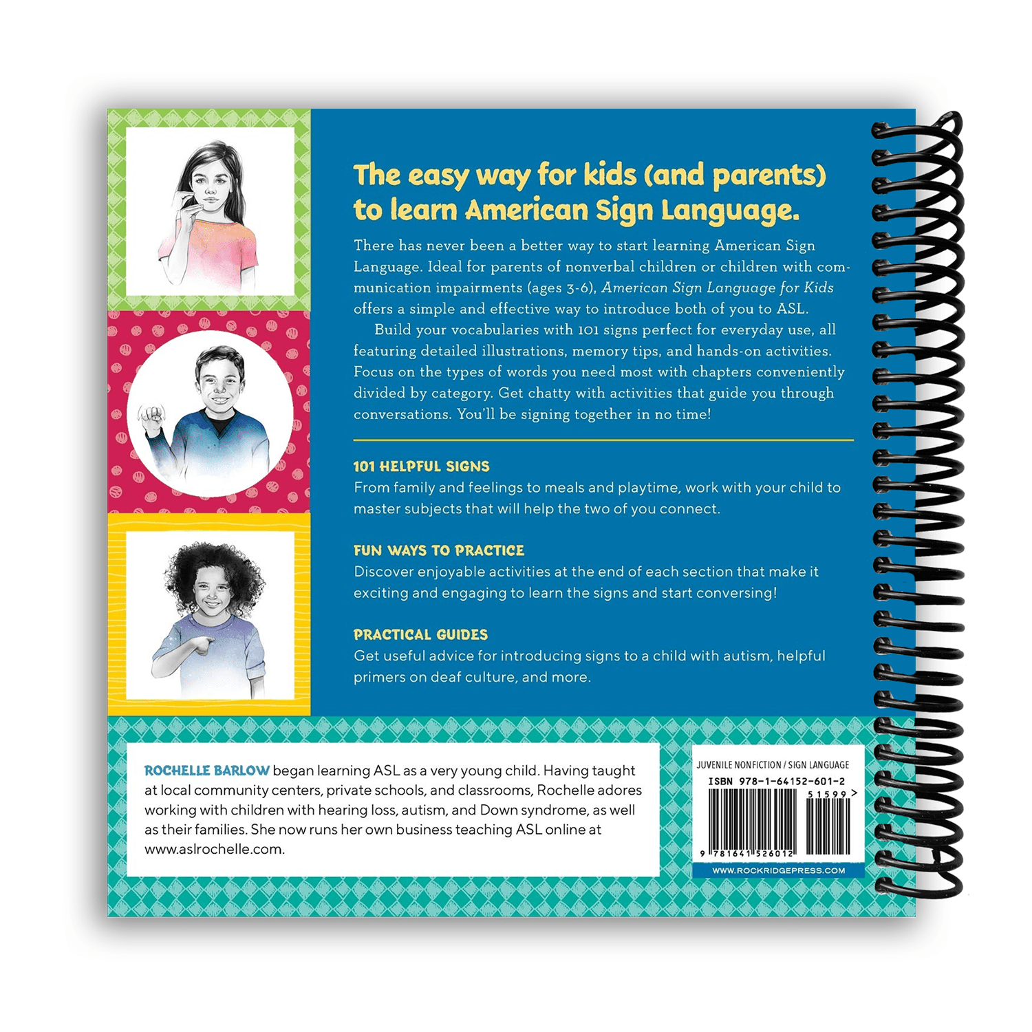 American Sign Language for Kids Spiral Bound – 101 Easy ASL Signs for Nonverbal Communication | Ages 3-6 | Autism Support, Deaf Culture & Parent-Child Learning Guide, 176 Pages