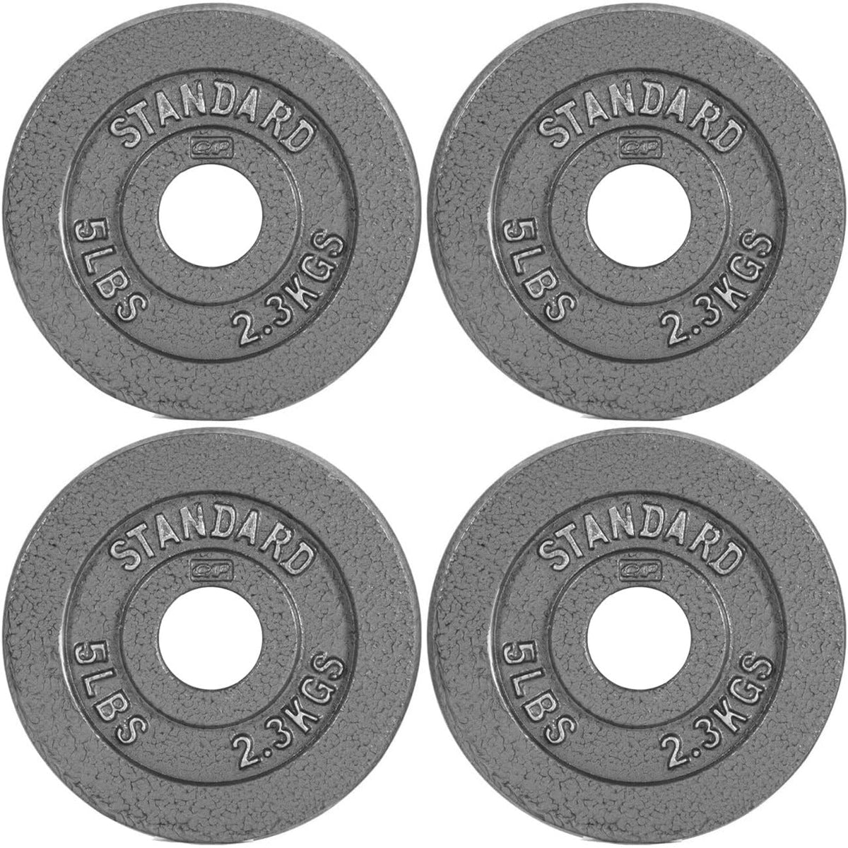 Cast Iron Weight Plates 2-Inch Solid Baked Enamel Finish for Strength Training Weightlifting Bodybuilding Powerlifting Home Gym Barbell 2.5 5 10 25 35 45 100LB