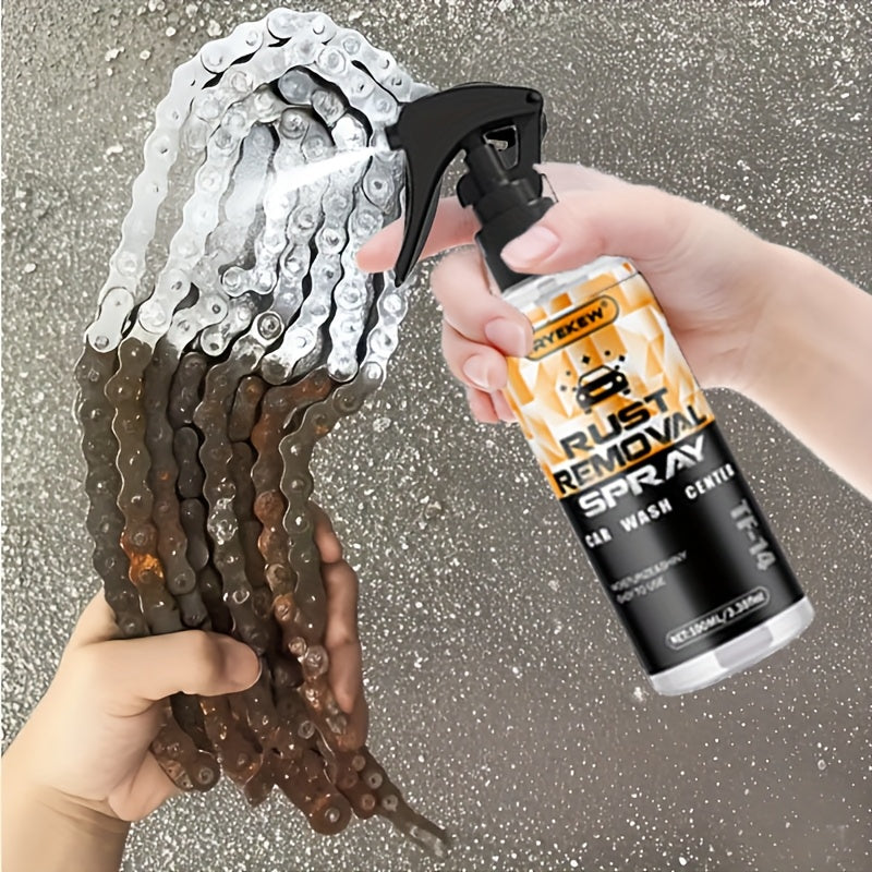 Fast-Acting Metal Rust Remover Spray 3.38oz – Dissolves Rust on Chrome, Iron, Alloy & Steel, No Residue, Safe for Plastic & Rubber, Automotive & Household Use
