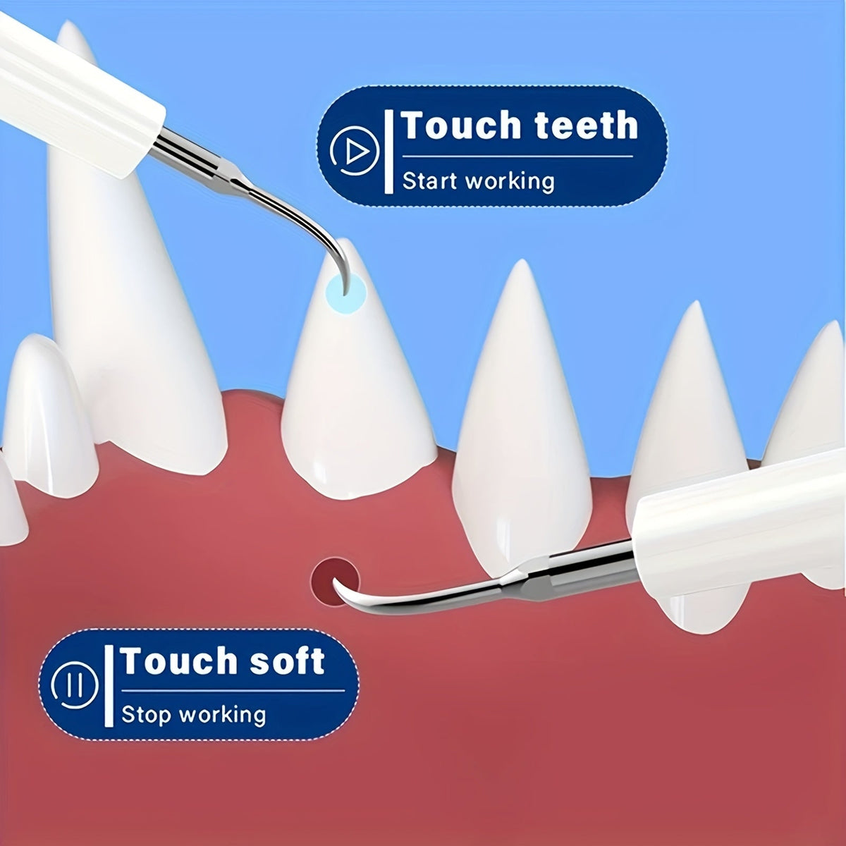 Electric Pet Teeth Cleaning Kit for Cats Dogs USB Rechargeable Removes Tartar Plaque Stains 4 Cleaning Heads 5 Modes At-Home Dental Care
