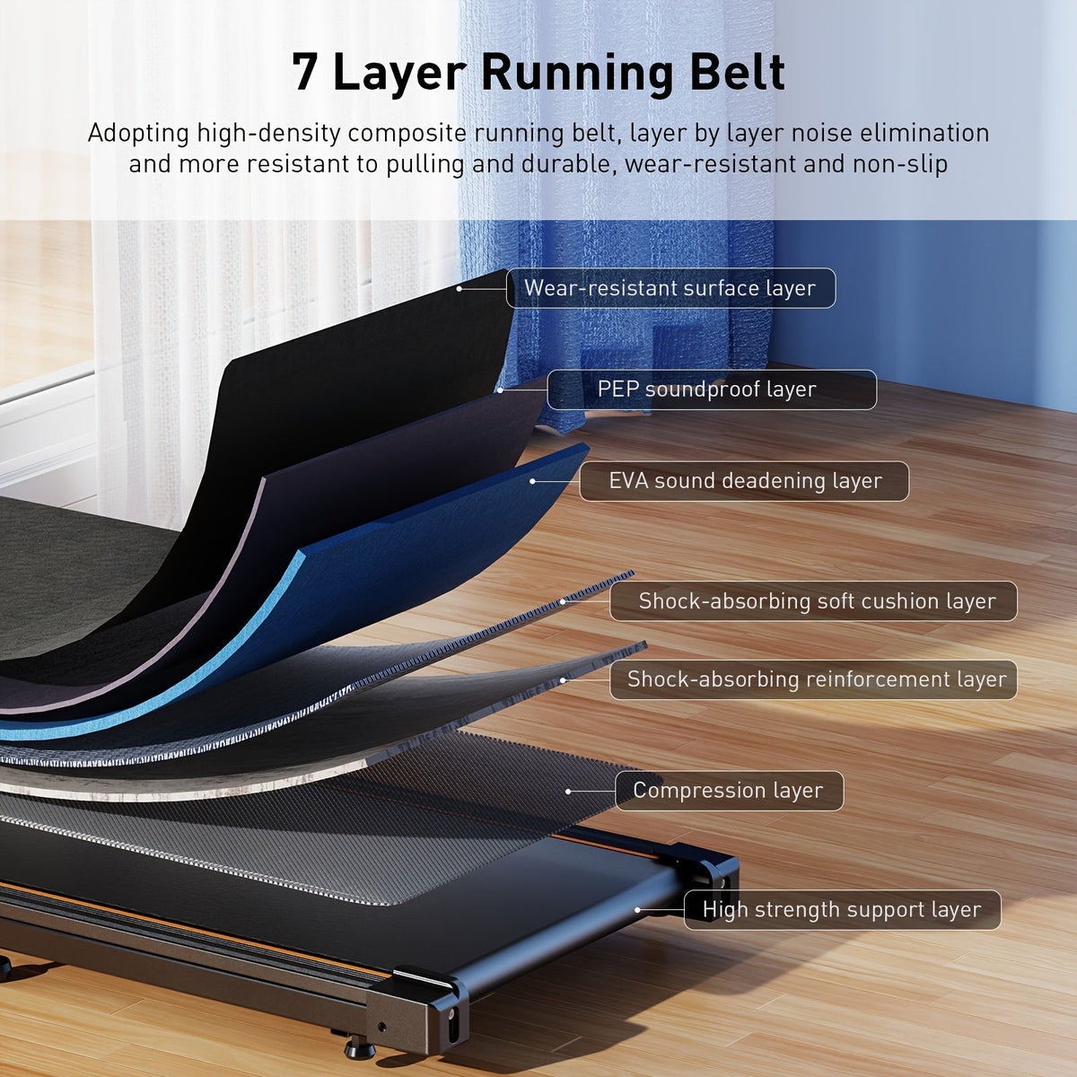 Under Desk Walking Pad Treadmill 2.5HP 15% Incline 4-in-1 Quiet Motor 265 Lbs Capacity with Remote Control & LED Display - Portable Home Office Fitness Treadmill for Walking, Jogging & Weight Loss