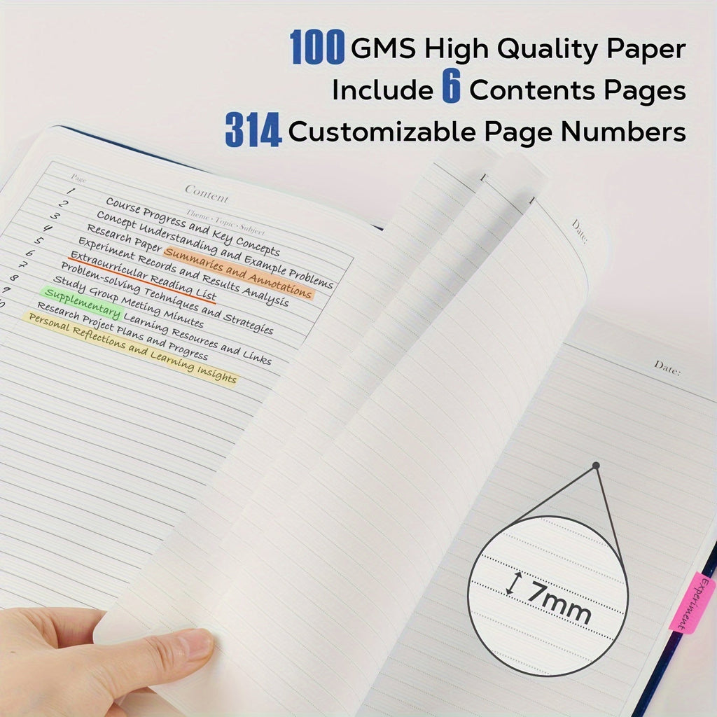 A4 Hardcover Notebook 320 Pages 100GSM – Large College Ruled Leather Journal 8.5x11 for Work School Study Writing Business, Lined Notebook for Women Men, 6 Colors