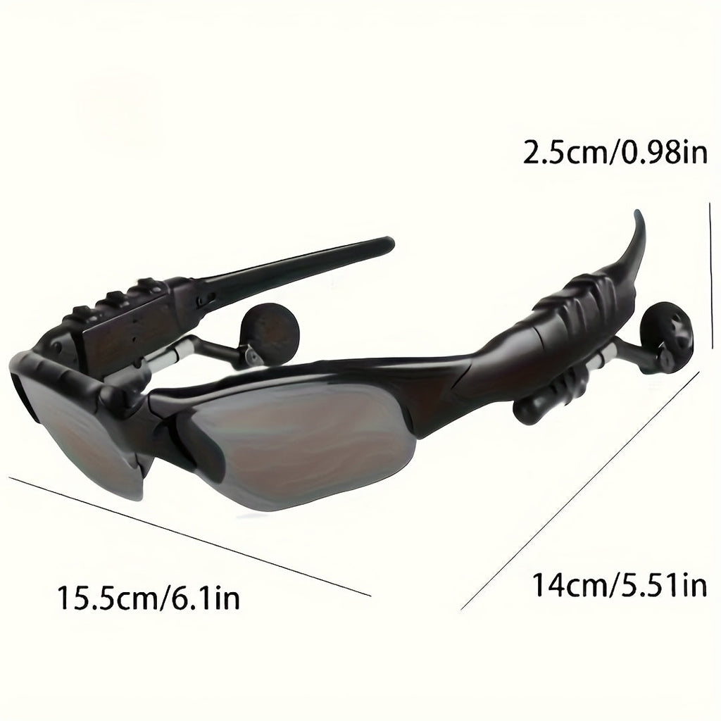 Smart Glasses with Built-In Bluetooth Wireless Earbuds – Stereo Sound, Hands-Free Calls, Glare-Resistant Lenses, Stylish Audio Sunglasses for Music, Driving, Sports & Outdoor Activities, Gift for Couples